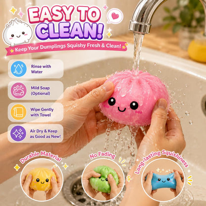 Dumpling Squishy Mystery Box – Stress Relief Sensory Toy with 24 Mystery Colors